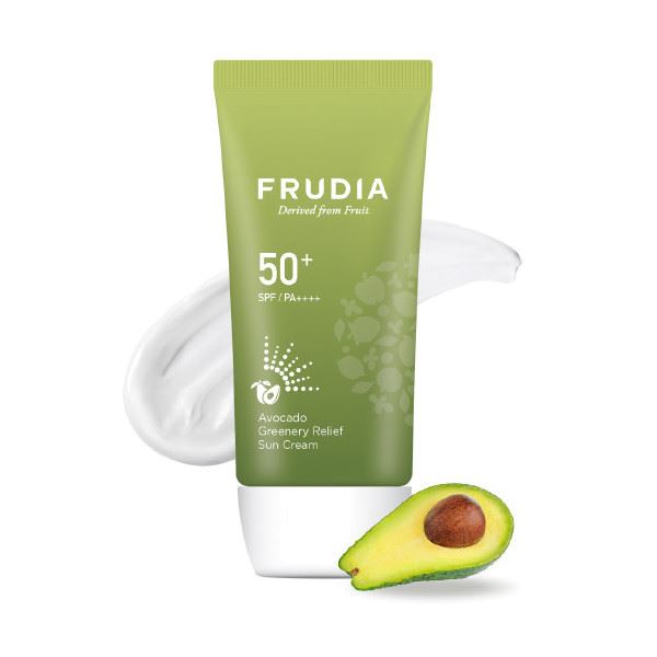 Відновлюючий сонцезахисний крем з екстрактом авокадо Frudia - Avocado Greenery Relief Sun Cream SPF50+/PA ++++ (50ml)