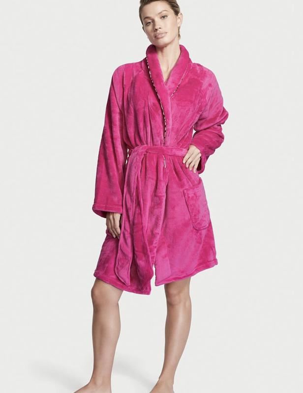 ХАЛАТ VICTORIA’S SECRET - LOGO SHORT COZY FLUO PINK