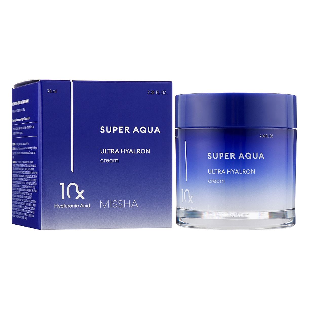 Зволожуючий крем для обличчя Missha - Super Aqua Ultra Hyalron Cream (70ml)