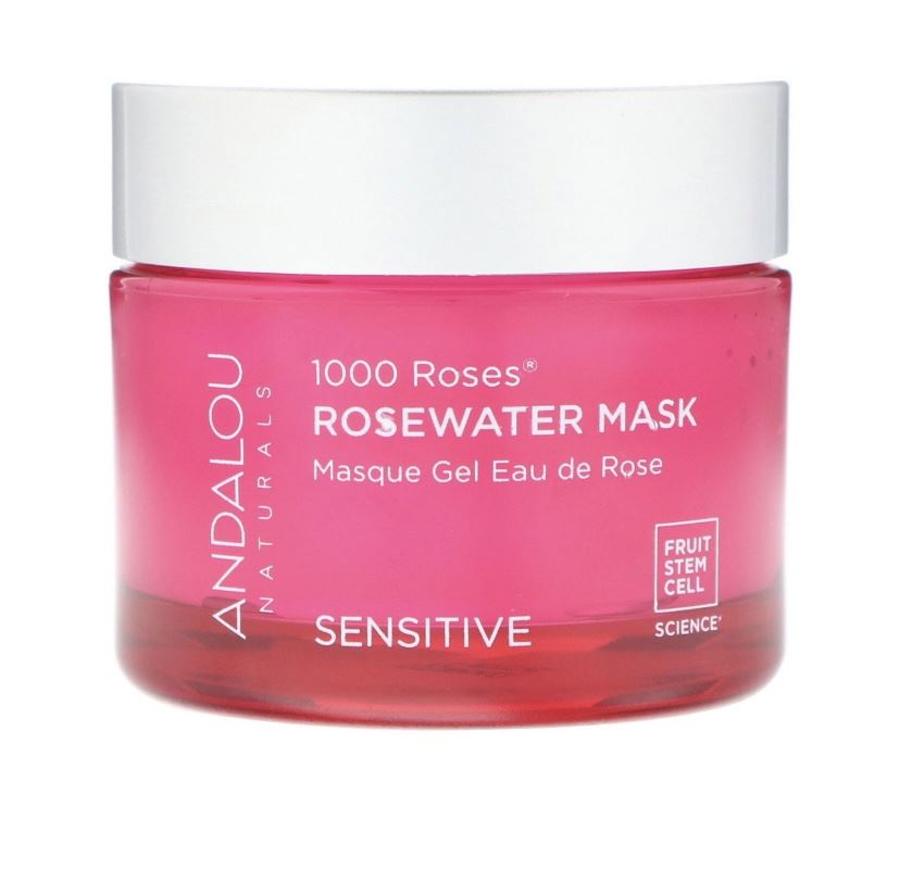 Зволожуюча маска, що відновлює, з рожевою водою Andalou Naturals Rosewater Mask 1000 Roses
