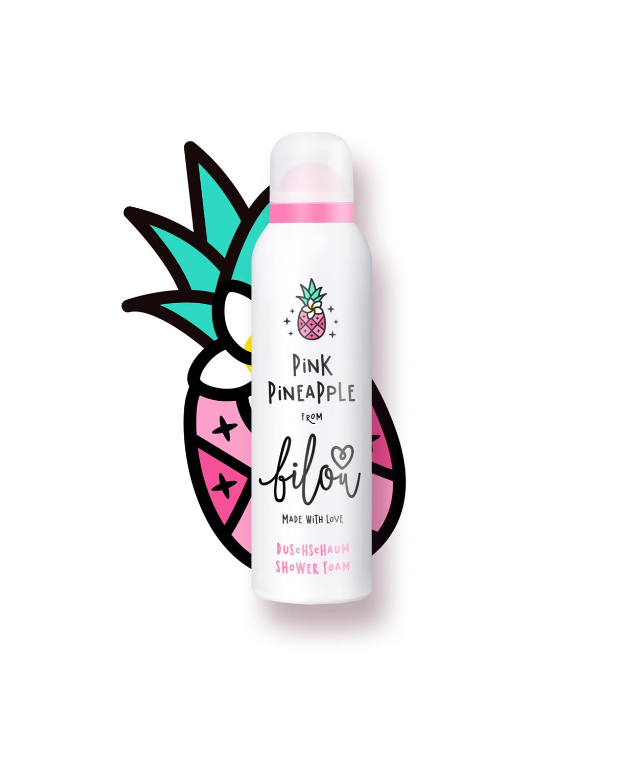 Пінка для душу «рожевий ананас» Bilou -  PINK PINEAPPLE SHOWER FOAM (200ml)