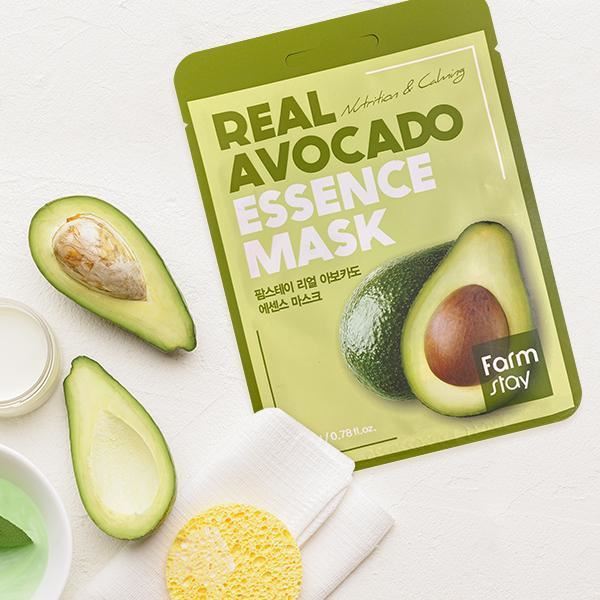Тканинна маска для обличчя з екстрактом авокадо FarmStay Real Avocado Essence Mask