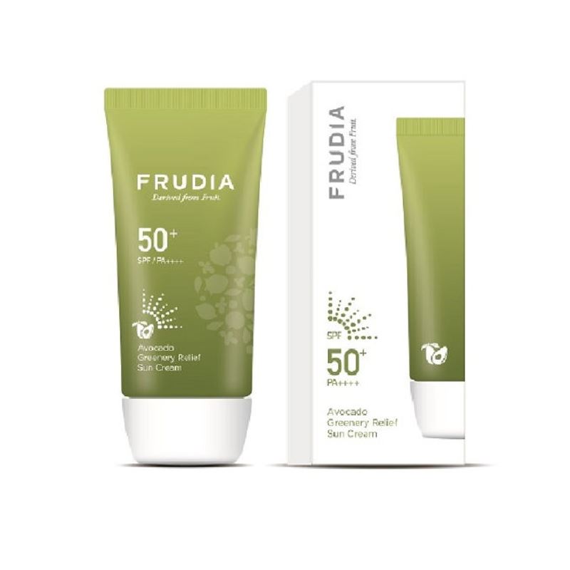 Відновлюючий сонцезахисний крем з екстрактом авокадо Frudia - Avocado Greenery Relief Sun Cream SPF50+/PA ++++ (50ml)