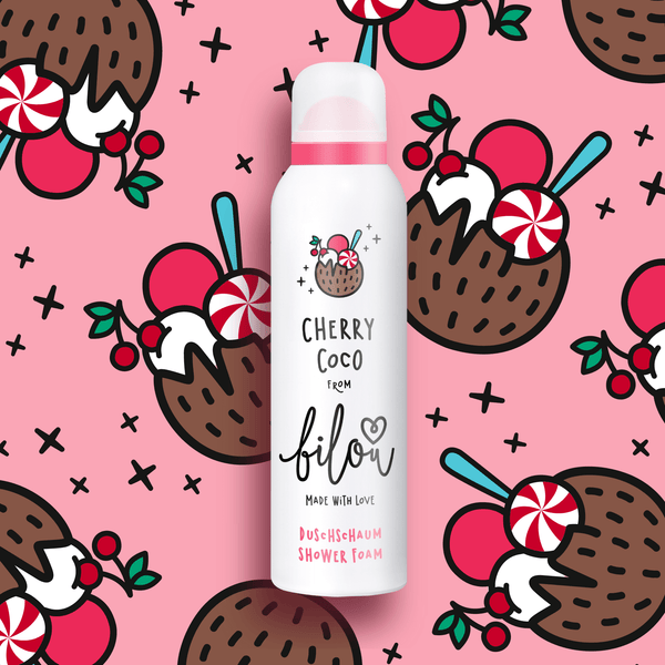 Пінка для душу "Свіжі ягоди та кокосовий йогурт" Bilou - Cherry Coco (200ml)