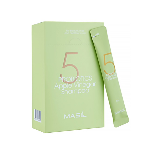 М'який безсульфатний шампунь із пробіотиками та яблучним оцтом Masil 5 Probiotics Apple Vinegar Shampoo (8ml)