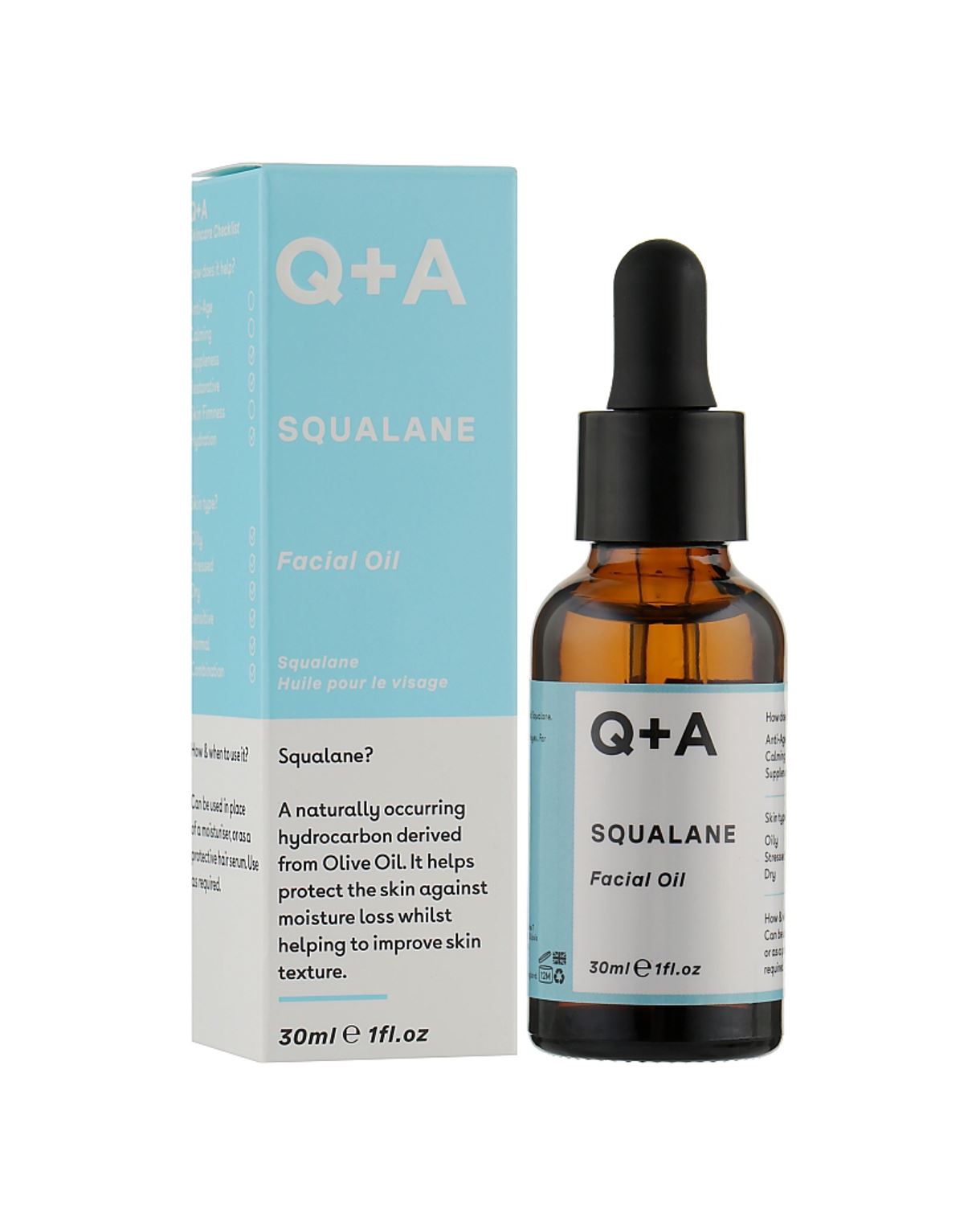 Олія для обличчя "Сквалан" Q+A - Squalane Facial Oil (30ml)