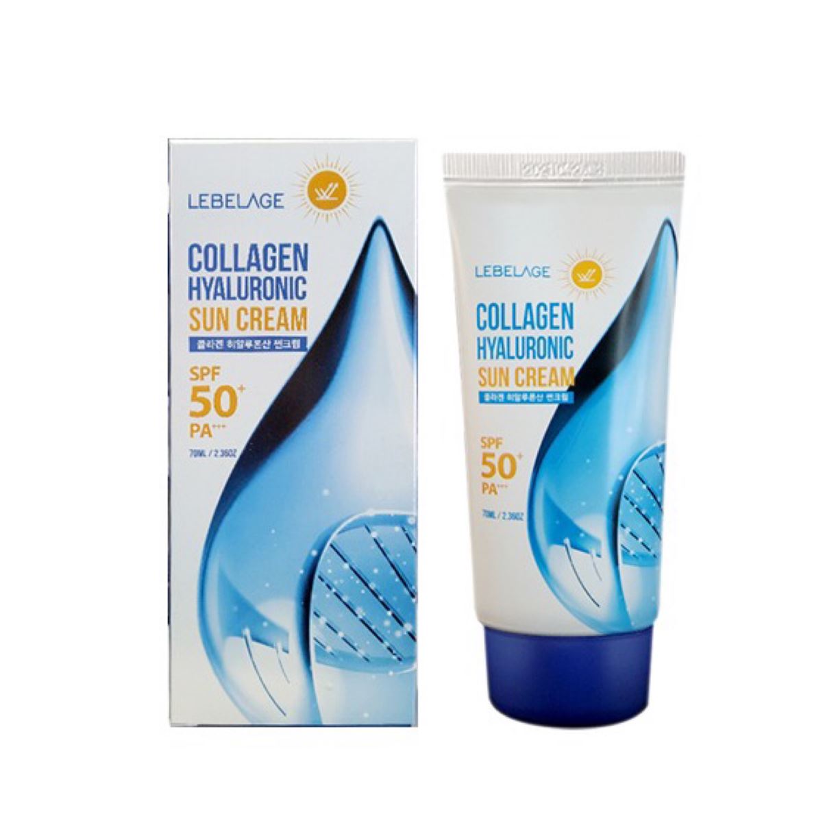Антивіковий сонцезахисний крем Lebelage Collagen Hyaluronic Sun Cream Spf 50+ pa+++