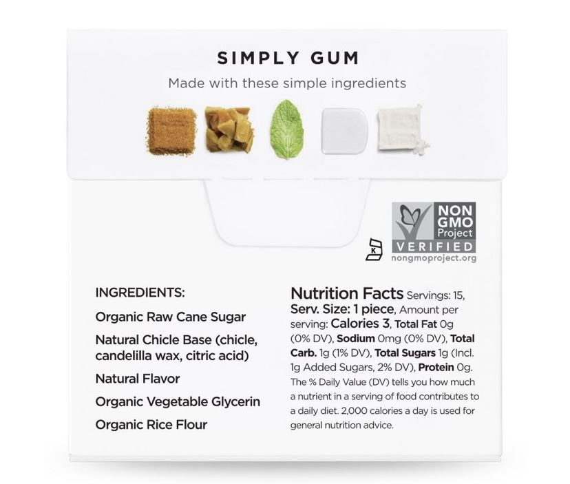 Жувальна гумка м'ята Simply Gum 15