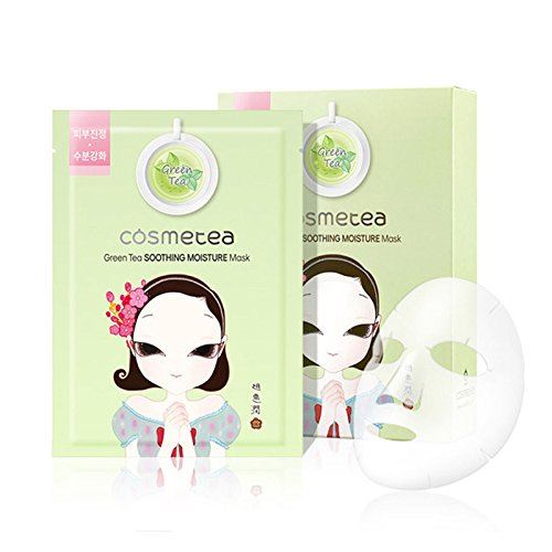 Поживна тканинна маска з екстрактом зеленого чаю і алое Cosmetea Green Tea Soothing Moisture Mask