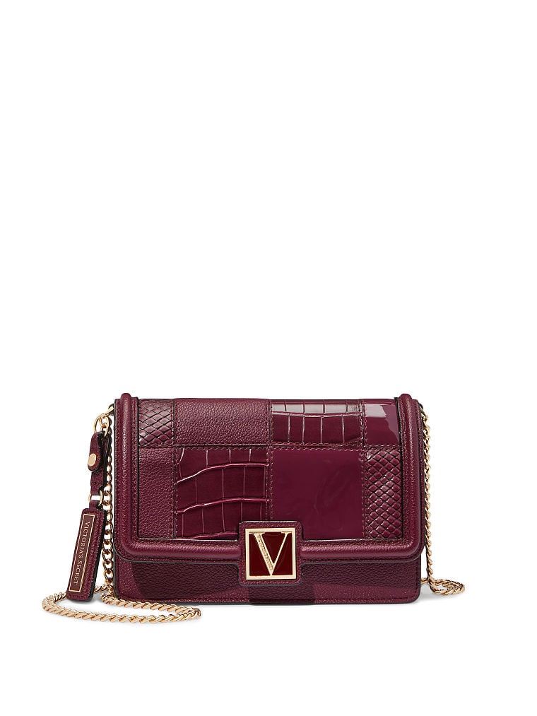 СУМКА VICTORIA'S SECRET - THE VICTORIA MINI SHOULDER BAG - BORDEAUX PATCHWORK