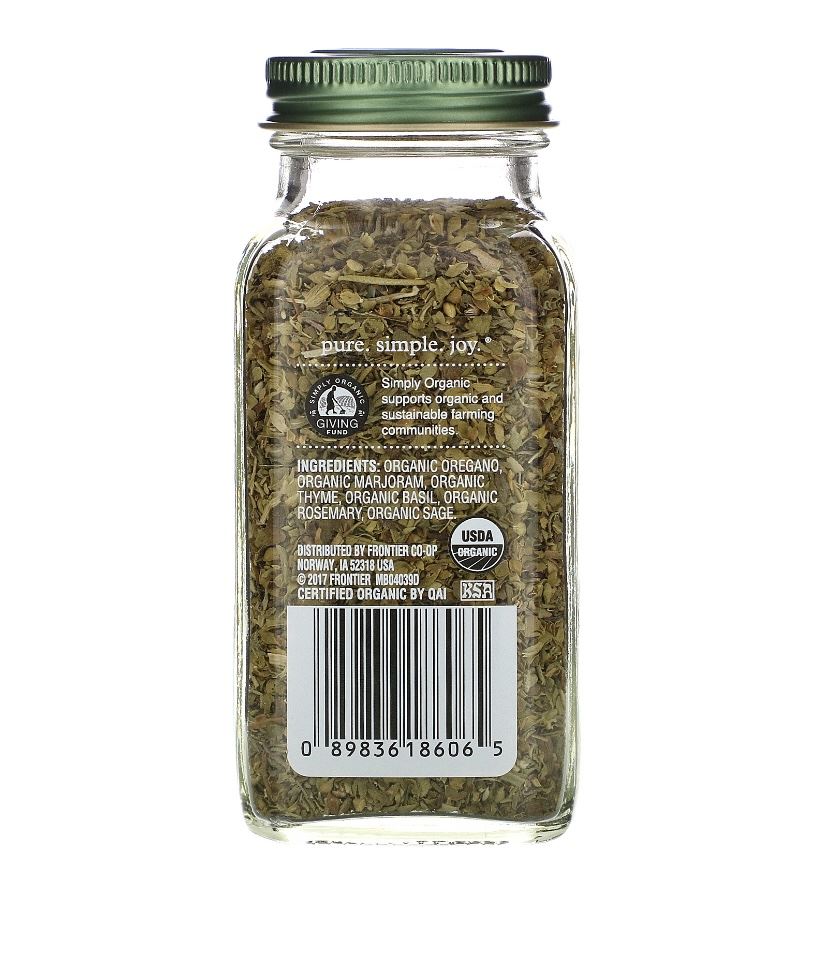Італійська приправа Simply Organic 27 g