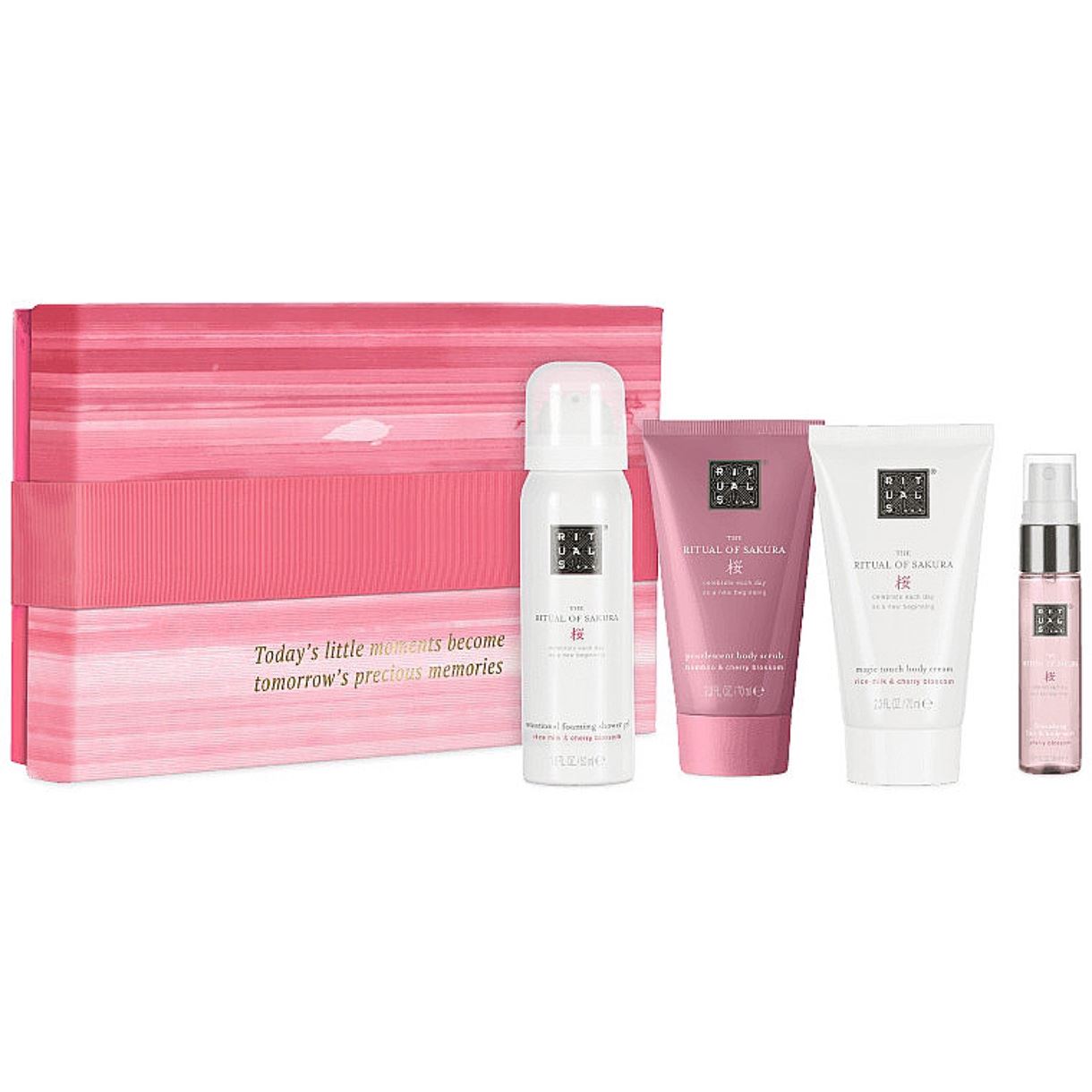 Подарунковий набір Rituals - The Ritual Of Sakura Gift Set (sg/gel/50ml + b/cr/70ml + mist/20ml + scrub/70g)