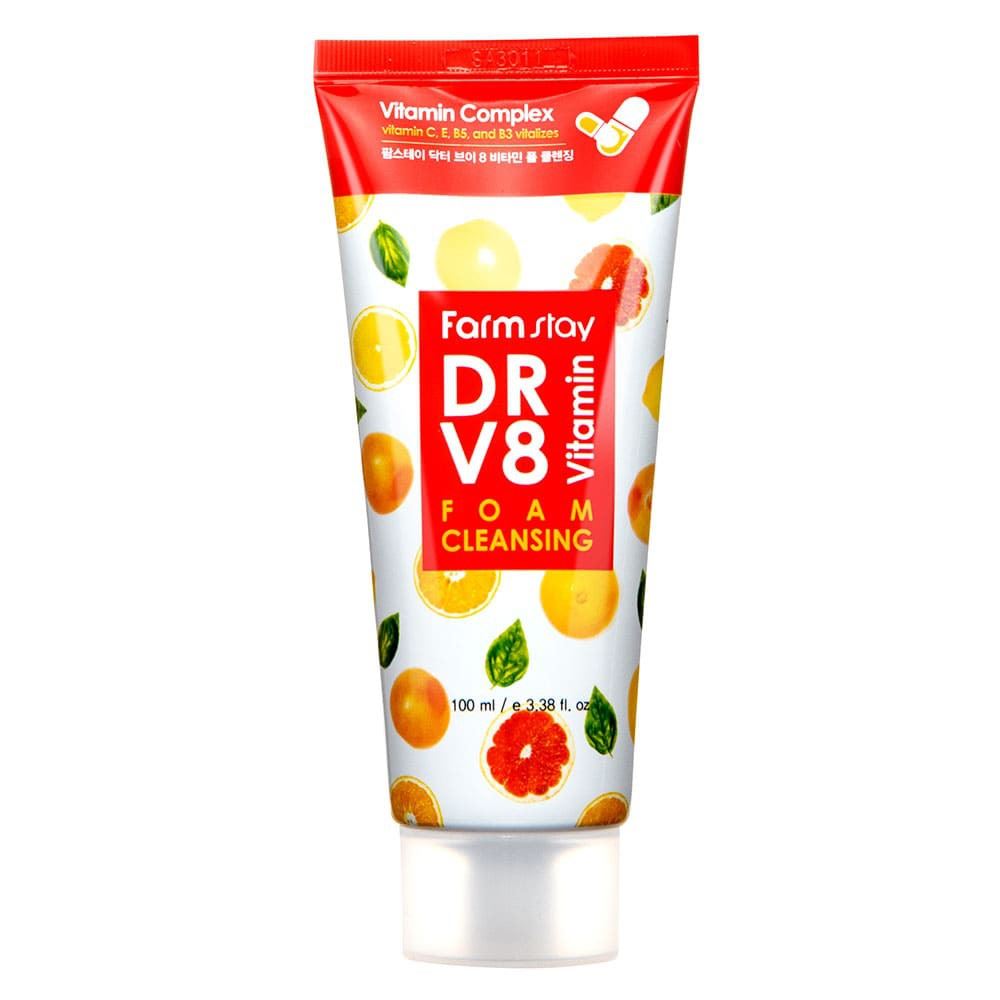 Вітамінна пінка для очищення шкіри FarmStay DR.V8 Vitamin Foam Cleansing