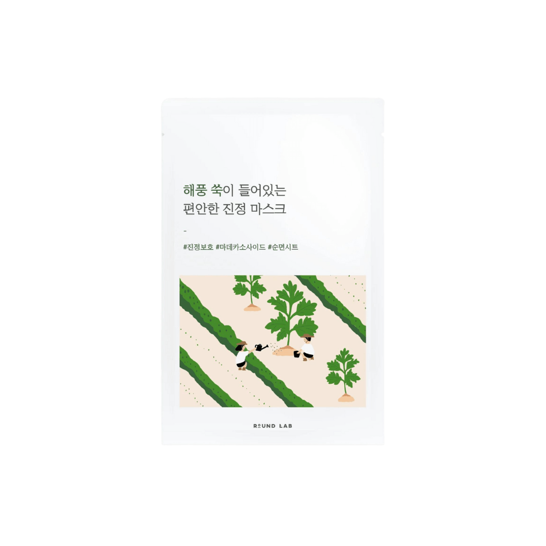 Round Lab - Заспокійлива тканинна маска з екстрактом полину - Mugwort Calming Sheet Mask - 25ml