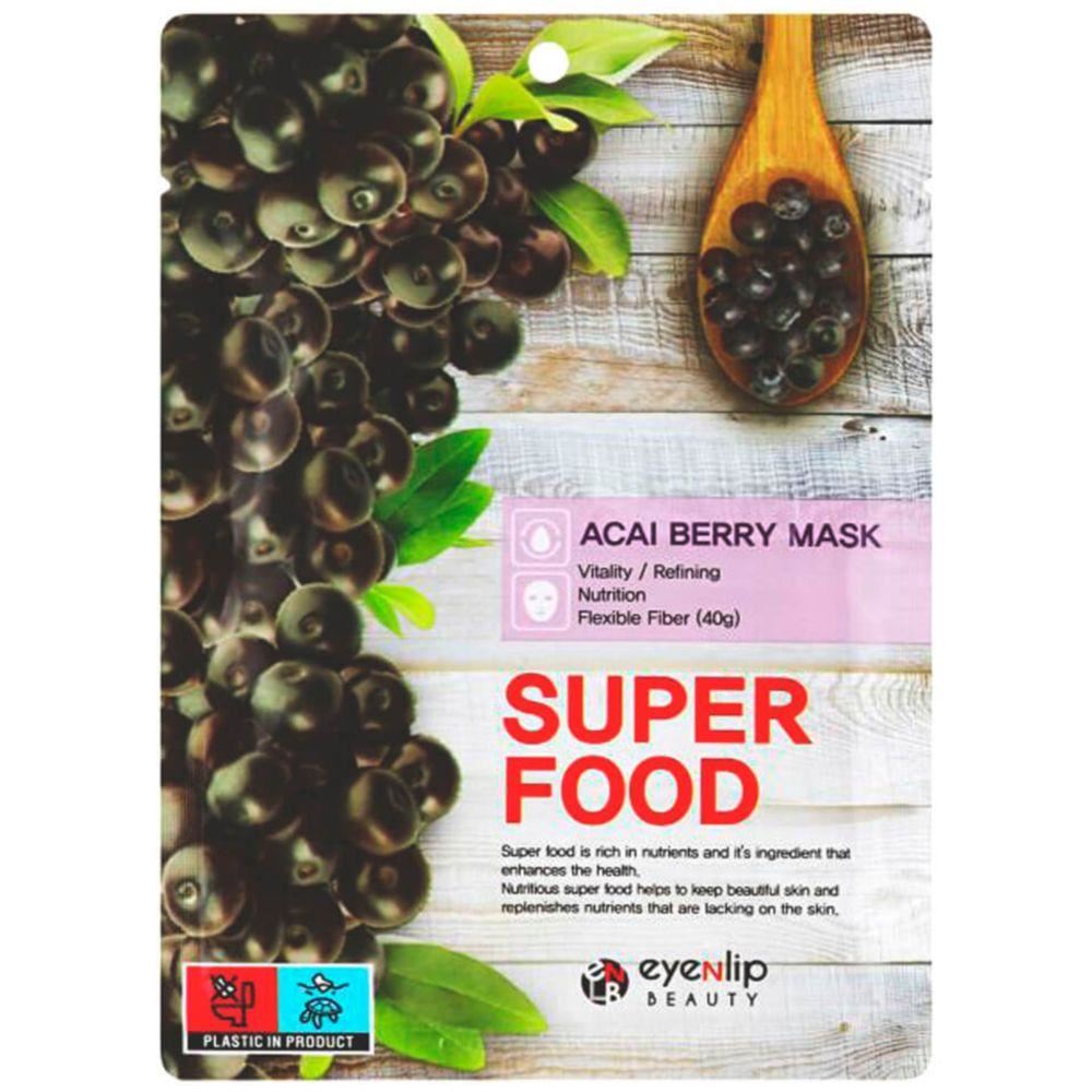 Тканинна маска для обличчя з ягодами асаї Eyenlip Super Food Acai Berry Mask