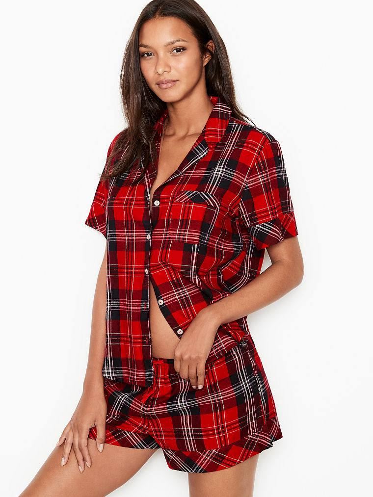 Фланелева Піжама VICTORIA’S SECRET COTTON SHORT PJ SET