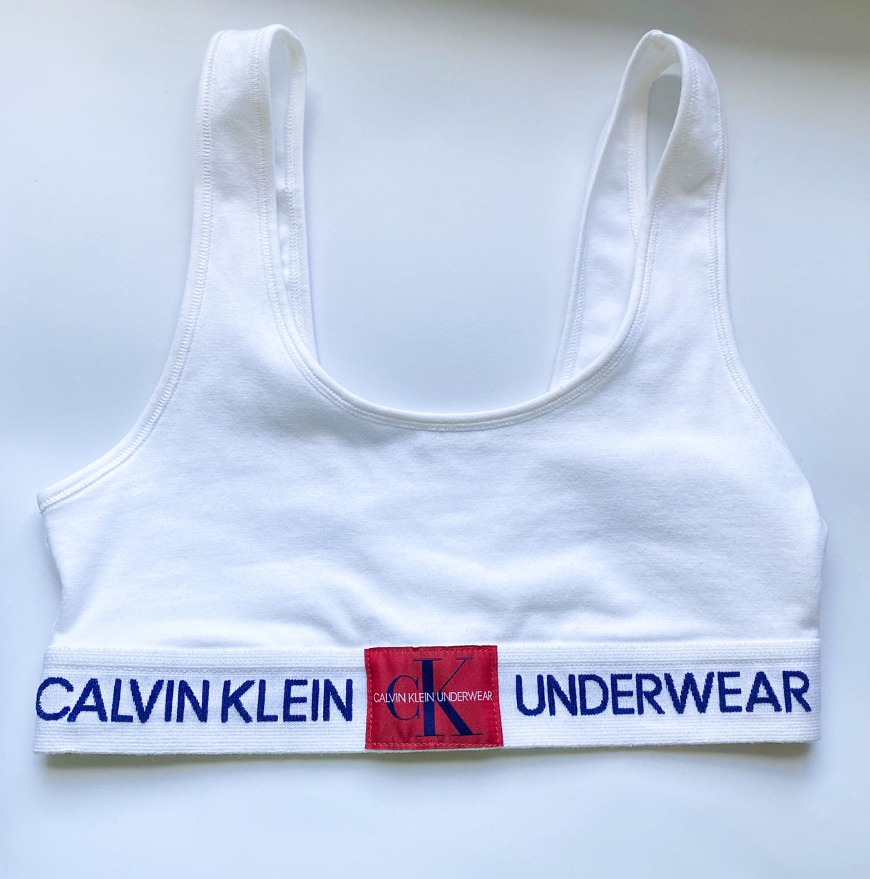Бавовняний топ Calvin Klein Білий