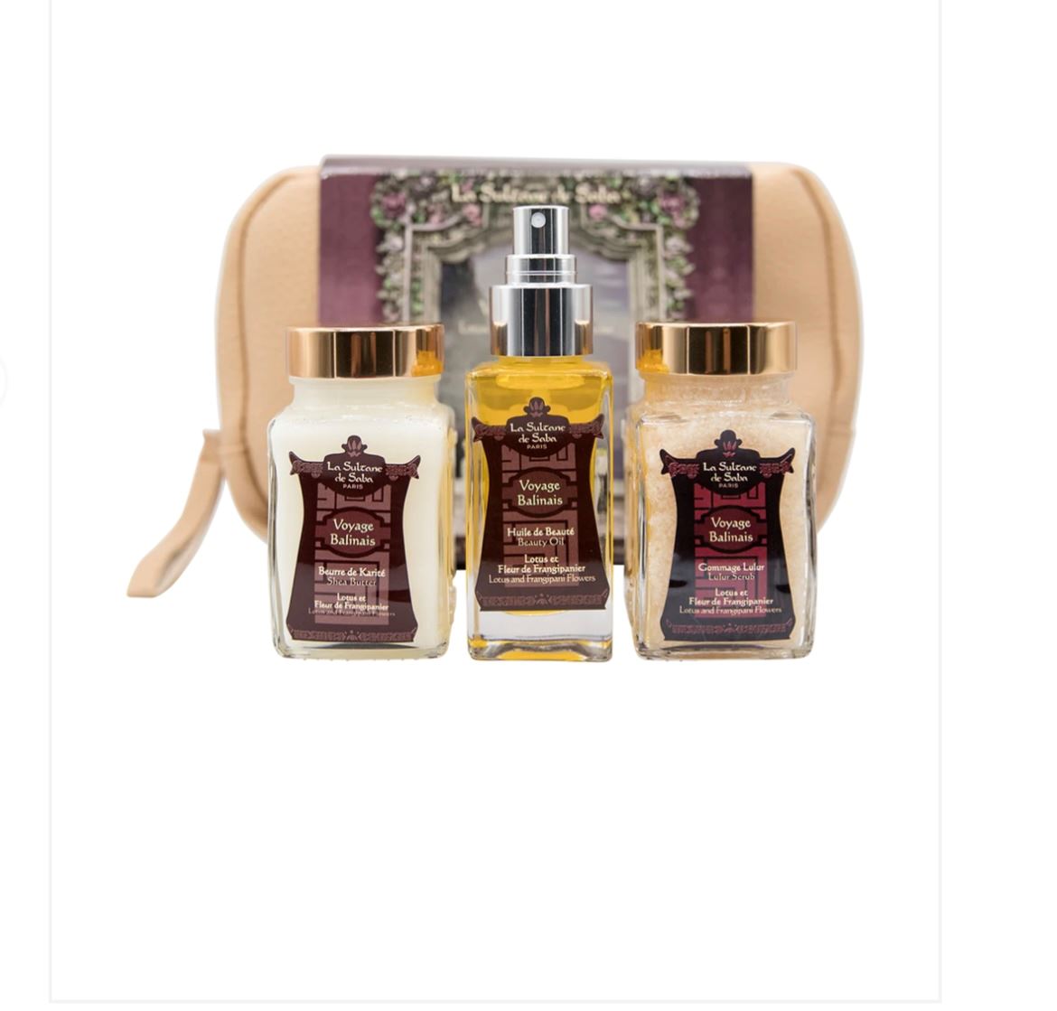 La Sultane De Saba - Набір для тіла "Лотос та Франжипані" Coffret Trousse Corps Lotus & Fleur de Frangipanier
