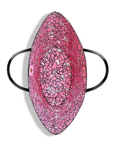 Сумка Victoria's Secret Bombshell, чорна з квітковою підкладкою
