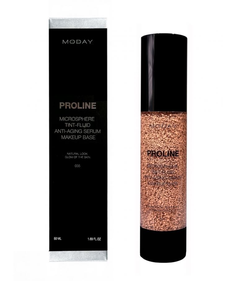 Мікросферичний тінт-флюїд для макіяжу MODAY Microsphere Tint-fluid на основі аргініну та екстракту гіркого апельсину № 035, темний бежевий. 50 мл