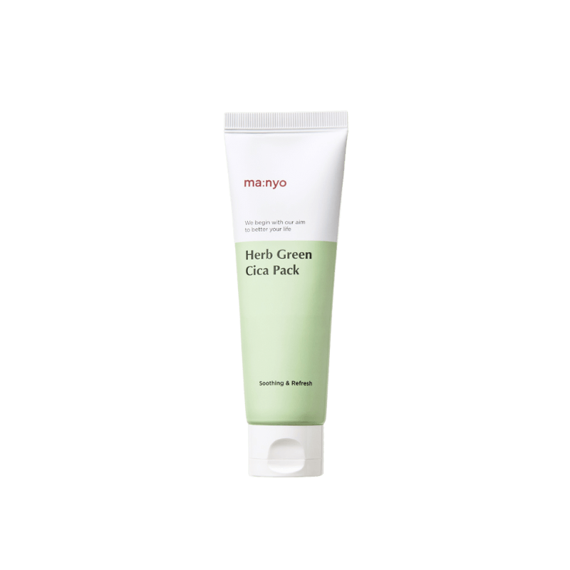 Заспокійлива глиняна маска для обличчя із зеленим чаєм Manyo Herb Green Cica Pack