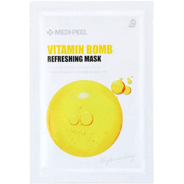 Тонізуюча тканинна маска для обличчя з ніацинамідом - Medi Peel Vitamin Bomb Refreshing Mask