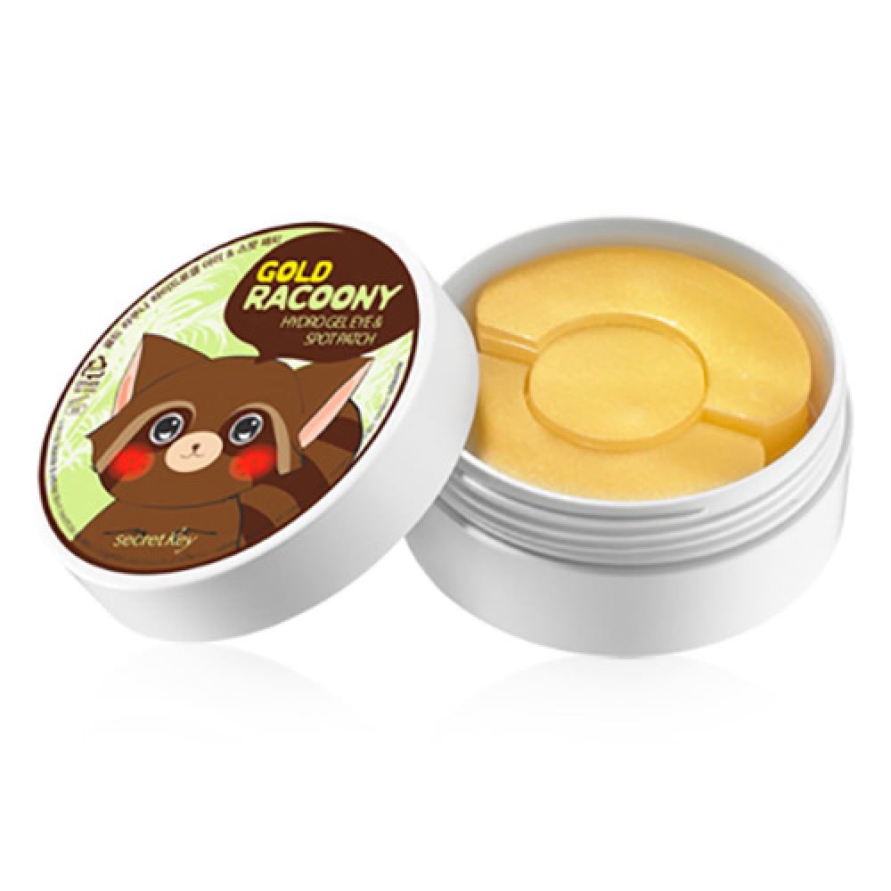 Золоті гідрогелеві патчі Secret Key Gold Racoony Hydro Gel and Spot Patch, 90 шт