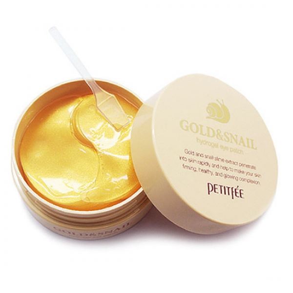 Гідрогелеві патчі з равликом і золотом Petitfee Gold & Snail Hydrogel Eye Patch, 60 шт