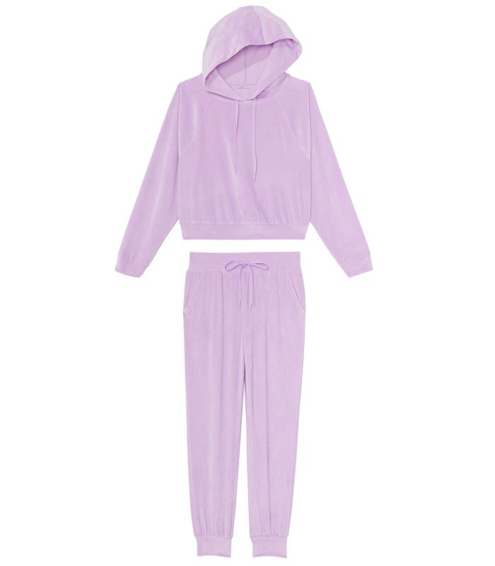 СПОРТИВНЫЙ КОСТЮМ VICTORIA'S SECRET RIBBED VELOUR - UNICORN PURPLE