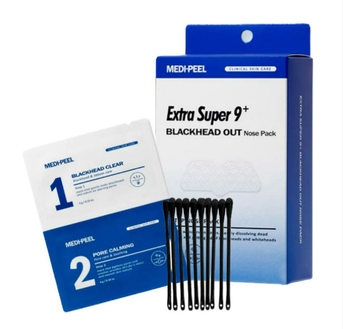 Двоступінчаста маска від чорних крапок - Medi-Peel Extra Super 9 Plus Blackhead Out Nose Pack