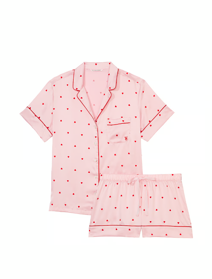 Сатинова піжама Victoria's Secret Satin Short Pajama Set