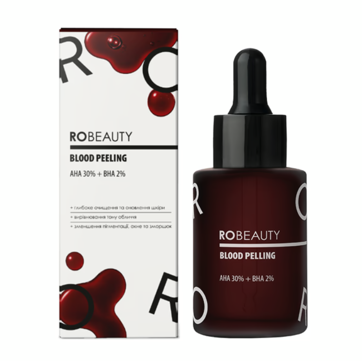 Кислотний "кривавий" пілінг для обличчя Ro Beauty Blood Peeling AHA 30% + BHA 2%