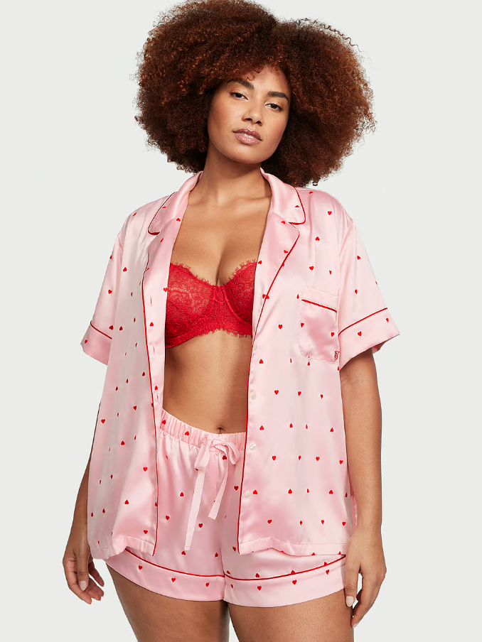 Сатинова піжама Victoria's Secret Satin Short Pajama Set