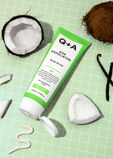 СКРАБ ДЛЯ ТІЛА З AHA-КИСЛОТАМИ - Q+A AHA EXFOLIATOR BODY SCRUB 250 мл