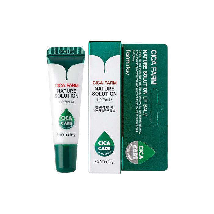 Відновлюючий бальзам для губ з азіатською центелою Farm Stay Cica Farm Nature Solution Lip Balm, 10 мл