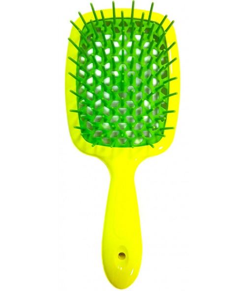 Гребінець для волосся Janeke Superbrush, жовтий з зеленим