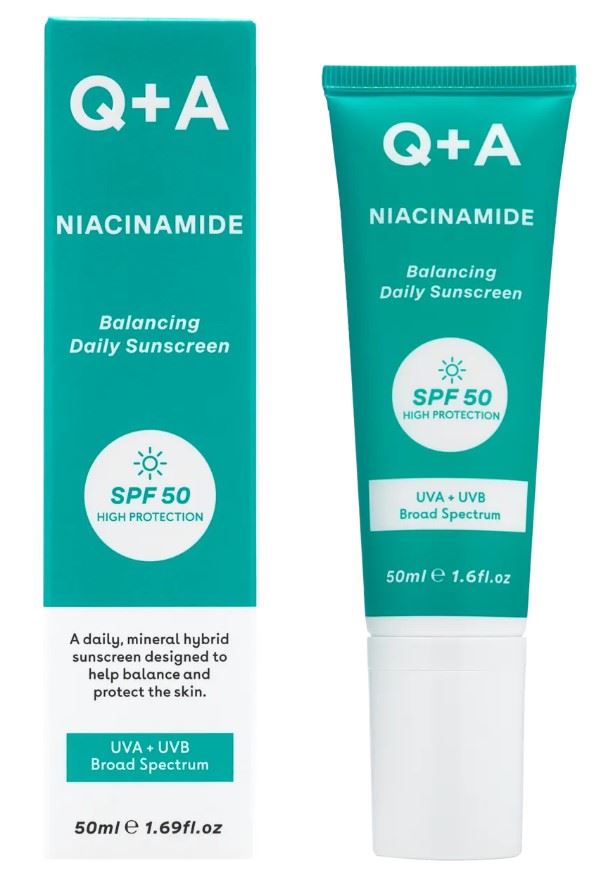 Балансуючий сонцезахисний крем для обличчя Q+A Niacinamide Balancing Daily Sunscreen 50 мл