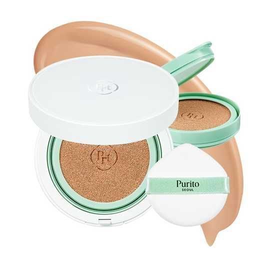 Purito Seoul - Wonder Releaf Centella BB Cushion - Регенерувальний BB-крем у формі кушона - 21 Light Beige - 15g