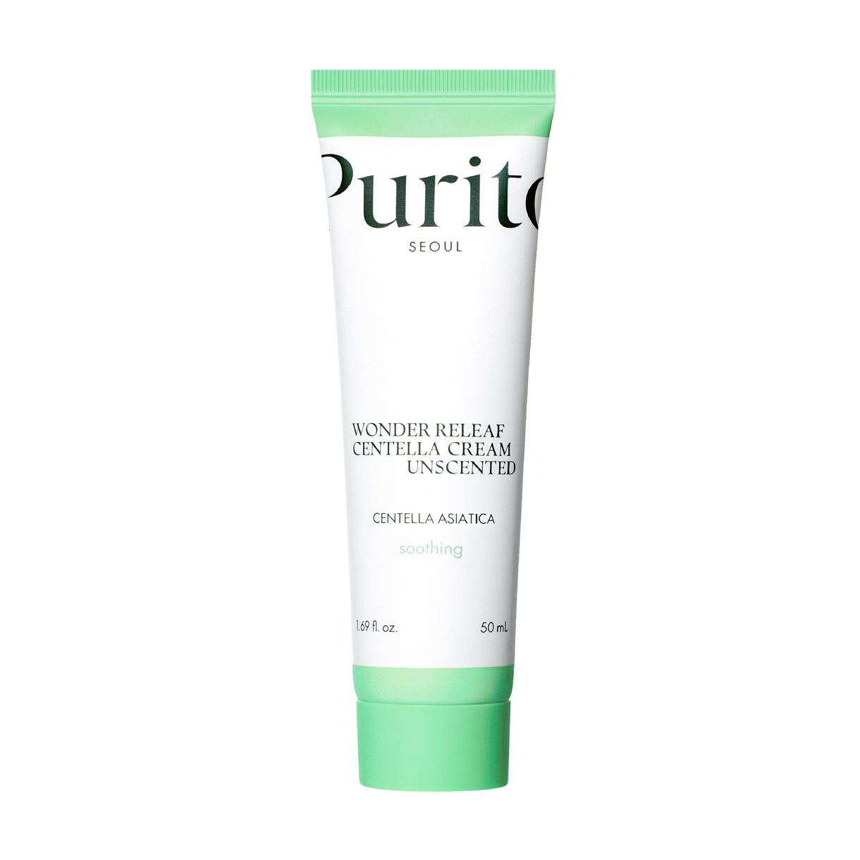 Крем для чутливої шкіри з центеллою без ефірних олій Purito Seoul Wonder Releaf Centella Cream Unscented 50 ml