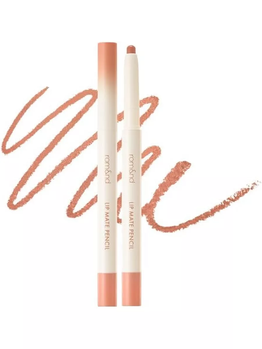 Rom&nd Персиково-бежевий олівець для губ Rom&nd Lip Mate Pencil 03 Kaya Beige