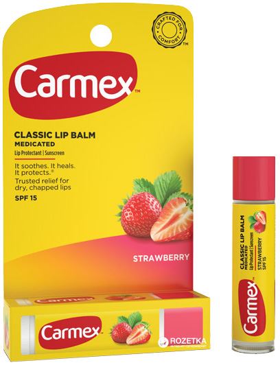 Бальзам-стік для губ "полуниця" Carmex Lip Balm