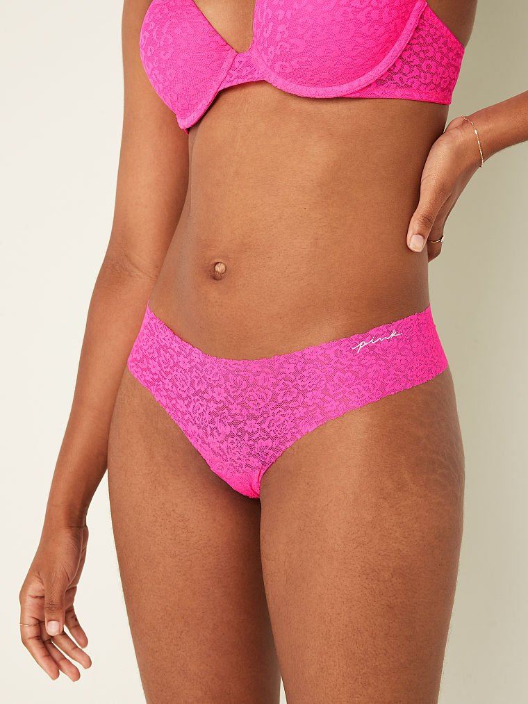 БЕЗШОВНІ ТРУСИКИ-СТРІНГИ VICTORIA'S SECRET PINK - ATOMIC PINK