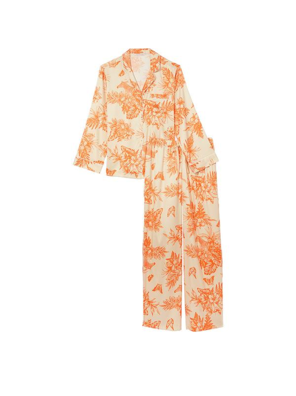 Піжама Satin Long Pajama Set Floral Print VICTORIA'S SECRET