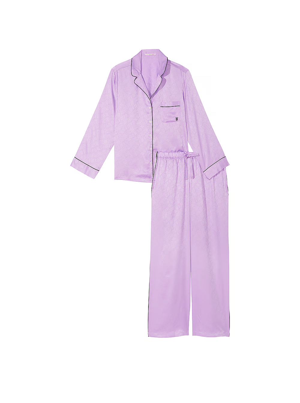 Піжама Satin Long Pajama Set Unicorn Purple Victoria’s Secret