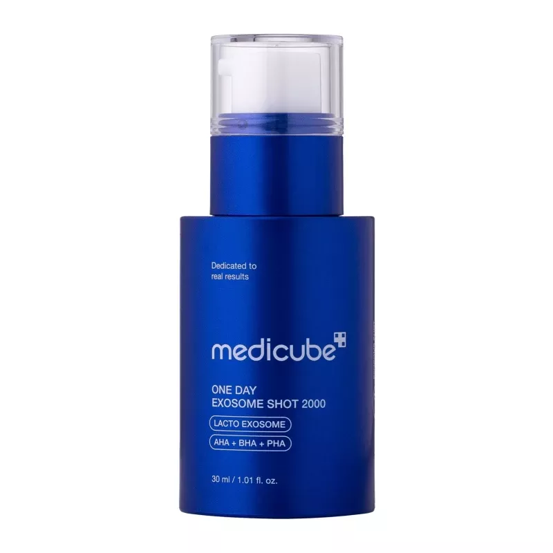 MEDICUBE One Day Exosome Shot Pore Ampoule 2000 30 мл - Сироватка з екзосомами та спікулами для звуження пор