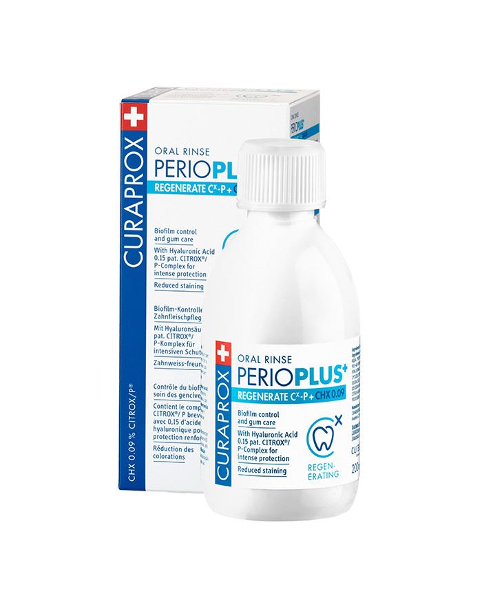 Curaprox REGERATE. Ополіскувач з хлоргекс. 0,09% + Citrox® + гіал.кислота, 200мл