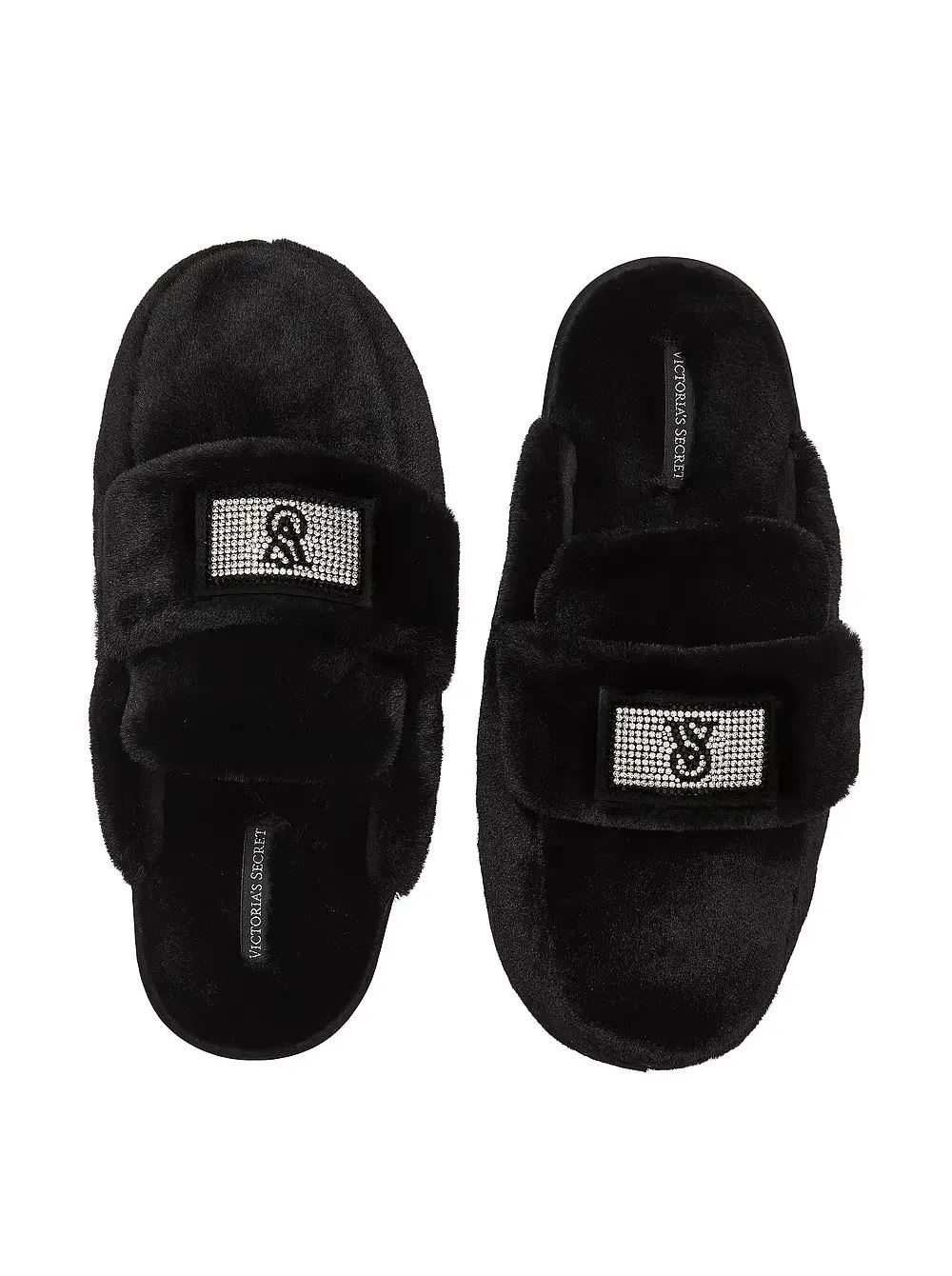 Кімнатні домашні тапочки Victoria's Secret Bling Strap Slipper Black Bling