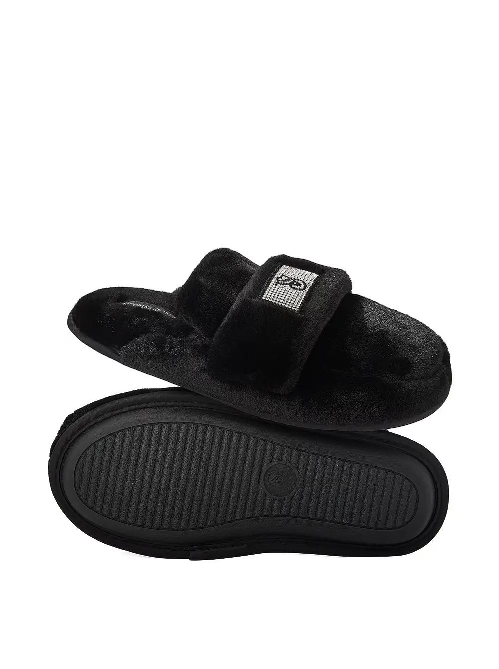 Кімнатні домашні тапочки Victoria's Secret Bling Strap Slipper Black Bling