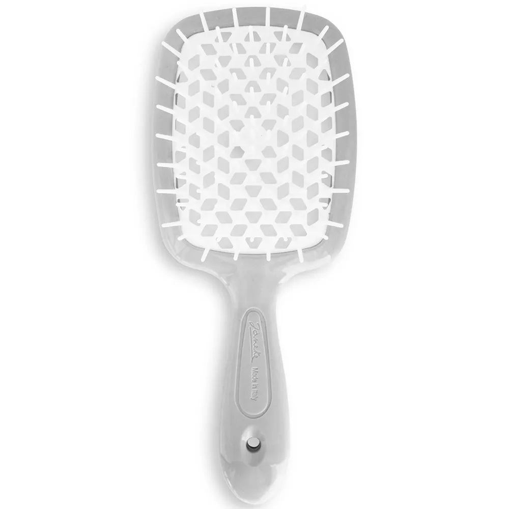 Janeke Superbrush Small - Гребінець для волосся сірий з білим