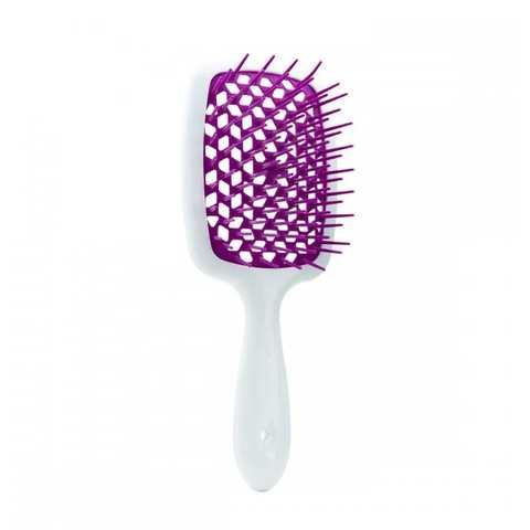 Гребінець для волосся Janekе Superbrush, Білий з фіолетовим
